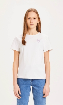 ROSA owl print basic tee - T-Shirt - weiß